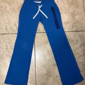 New ABERCROMBIE KIDS LOGO BLUE SWEATWEAR/ACTIVEWEAR SMALL ADJUSTABLE WAIST
